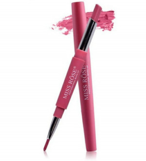 MISS ROSE® Lipliner 2in1 Lipstick (Flash of Pink 03) Lippenstift - Lippenkonturliner