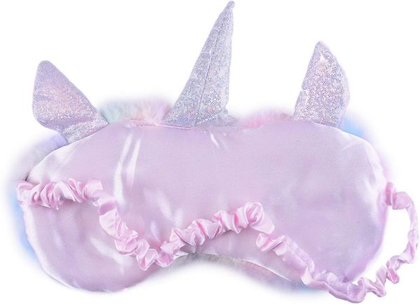 Schlafmaske kuscheliges Einhorn Rückansicht