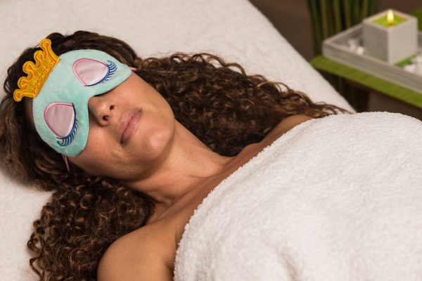 Schlafmaske Prinzessin blau